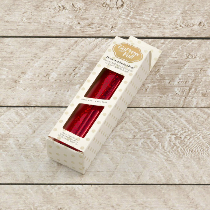 Foil - Red Dotted Hologram (Mirror Finish) - Heat activated
