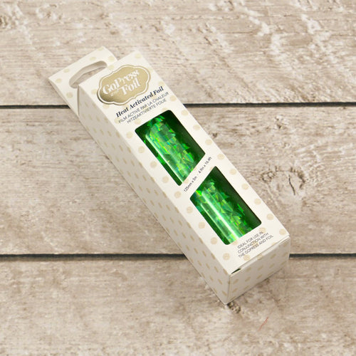 Foil - Green (Iridescent Triangular Pattern) - Heat activated
