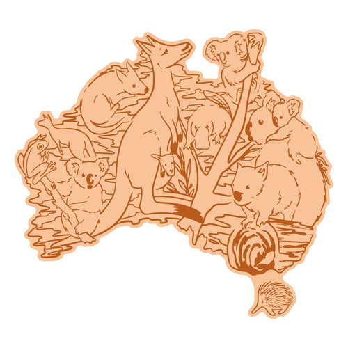 Mini Stamp & Die set - Sweeping Plains - Australian Animals (2pc)