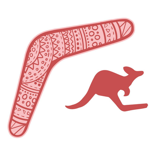 Mini Stamp & Die set - Sweeping Plains - Boomerang (2pc)