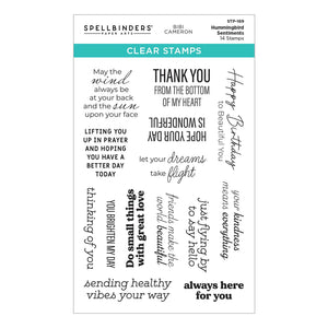 Hummingbird Sentiments Stamp Set Bibi Cameron STP-169 Spellbinders