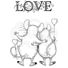 Load image into Gallery viewer, Love Mice A7 Clear Stamp Set