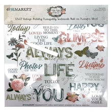 Load image into Gallery viewer, Tranquility Words 12x12 Rub On 49 &amp; Market
