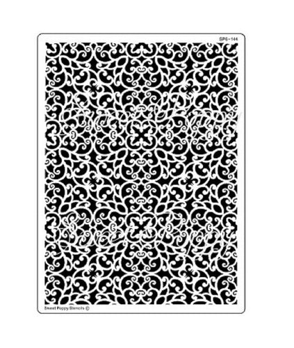 Damask Back Plate Stencil