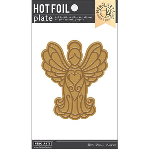 Stained Glass Angel Hot Foil Plate by Hero Arts