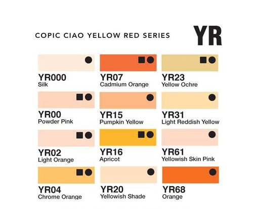 Copic Ciao - Yellow Red Shades