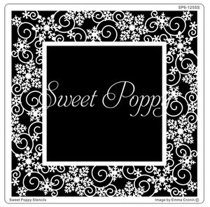 Snowflake Aperture Square Sweet Poppy Stencil
