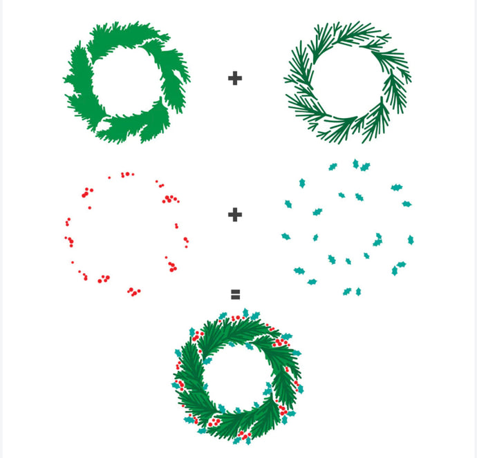 Colour Layering Wreath Stencils SA199 by Hero Arts