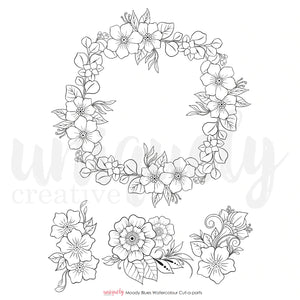 Moody Blues Watercolour Cut-a-part