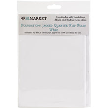 Load image into Gallery viewer, Jagged Quarter Flip Folio - White