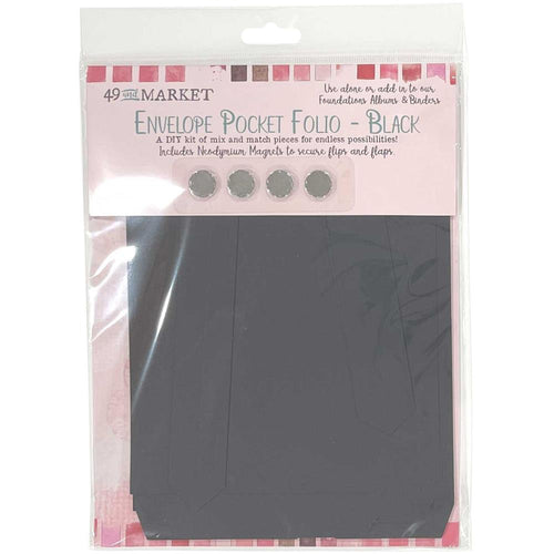 Envelope Pocket Folio 6.25” x 8.25” Black
