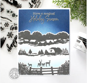 Winter Scenics Stamp Set CM649 by Hero Arts