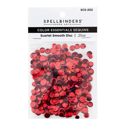 Scarlet Smooth Sequin Discs by Spellbinders SCS-202