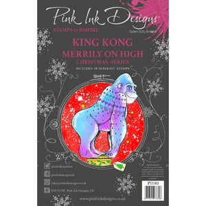 King Kong Merrily on High A5 stamp by Pink Ink