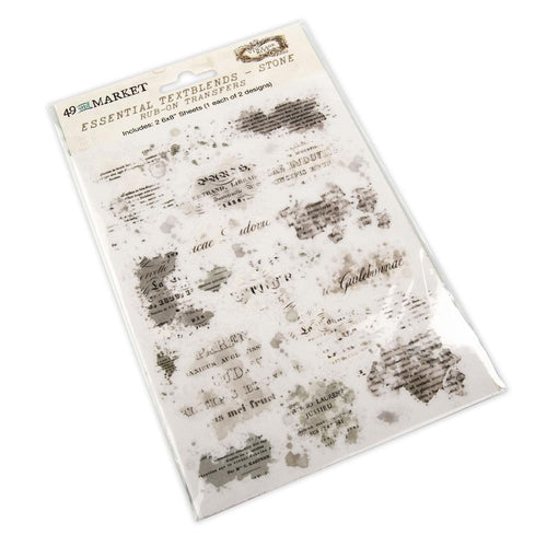 Stone - Essential Textblends Rub-On Transfers by 49 & market