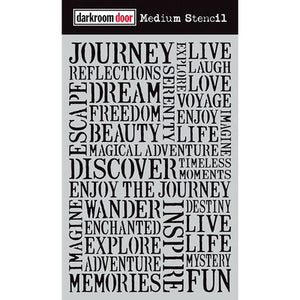 Journey Medium Stencil Darkroom Door