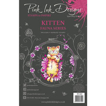 Load image into Gallery viewer, Kitten A6 Clear Stamp PI185 Pink Ink
