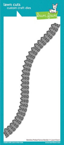Slimline Picket Fence Border Die