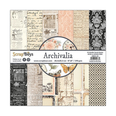 Archivalia 8x8 Paper Pad Arch-10 Scrap Boys