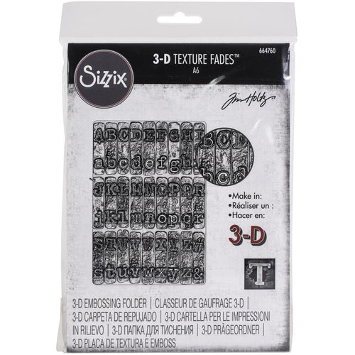 Typewriter 3-D Embossing Folder