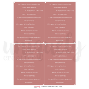 Outback Divine Mini Cut-a-part Words Sheet