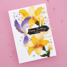 Load image into Gallery viewer, Hummingbird and Lily Cutting Dies S5-560 Spellbinders Bibi Cameron