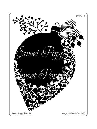 Poinsettia Bauble Sweet Poppy Stencil