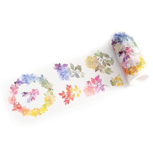 Rainbow Floral Washi Tape