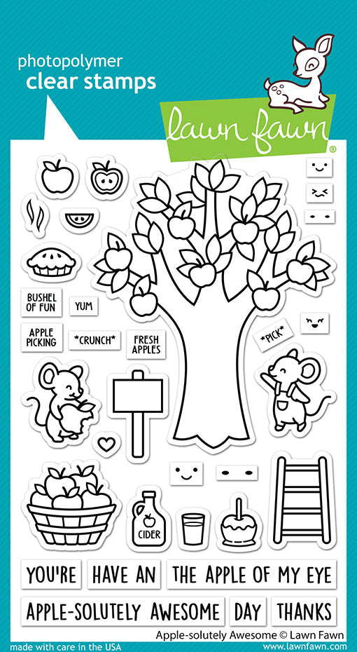 Apple-solutely Awesome Stamp LF2930 Lawn Fawn