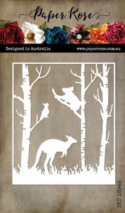 Kangaroo in Forest metal die 16948