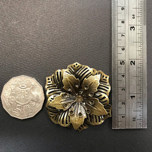 Metal flower antique bronze