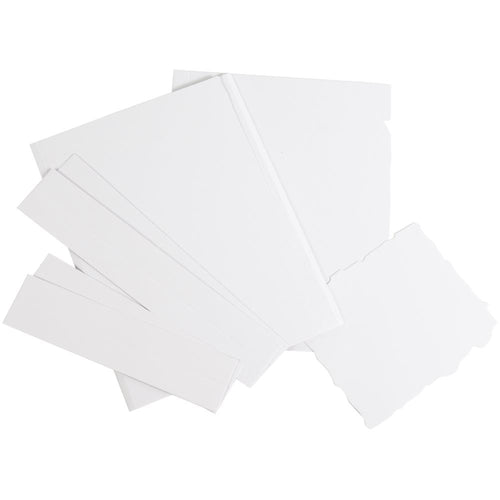 Jagged Quarter Flip Folio - White