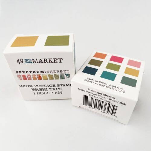 Insta Postage Stamp Washi Tape - Spectrum Sherbet by 49 and Market
