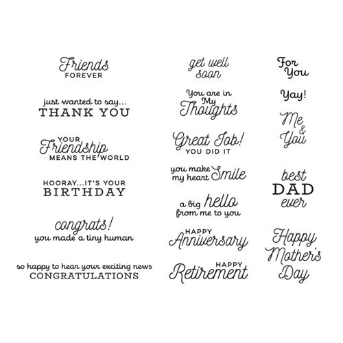 Sentiments for You Clear Stamp STP-079