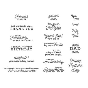 Sentiments for You Clear Stamp STP-079