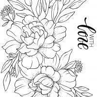Roses With Love Clear Floral Stamp JGS836 by Jane Gill