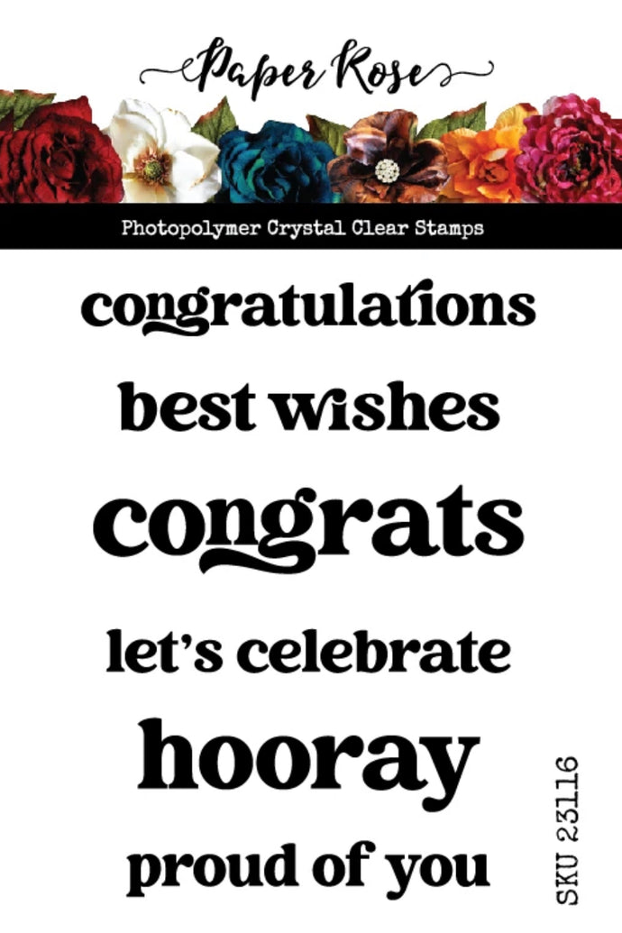 Congrats 3” x 4” Stamp Set