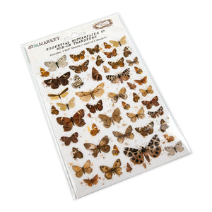 Butterflies - Essential 01 Vintage Bits Rub-On Transfers by 49 & Market