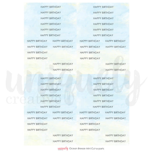 Ocean Breeze Mini Cut a Part Sheet