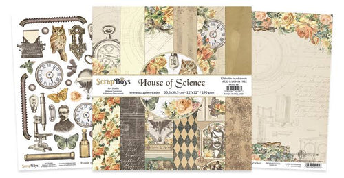 Scrap Boys House of Science 12 x 12 Paper Pack
