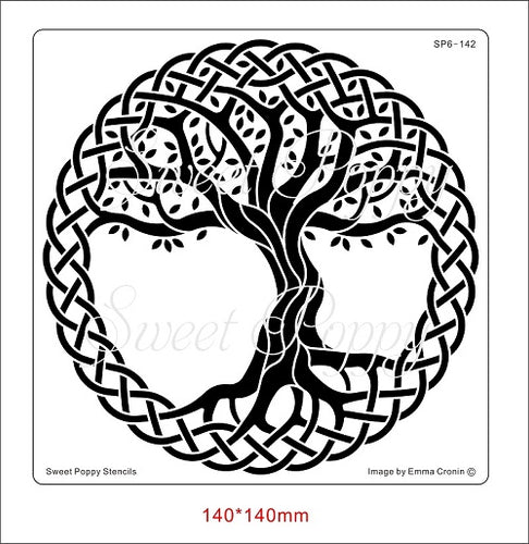 Tree of Life Circle Stencil