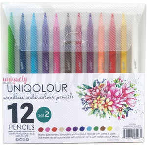 Uniqolour Woodless Watercolour Pencils - Set 2