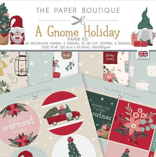 A Gnome Holiday 8x8 Paper Kit