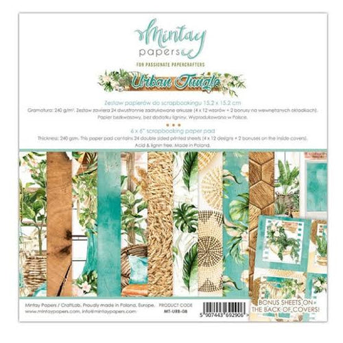 Urban Jungle 6”x6” paper pad by Mintay