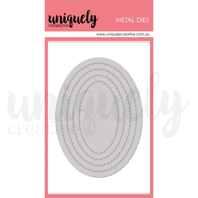 Scalloped Nesting Oval Die