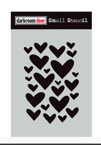 Arty Hearts Small Stencil