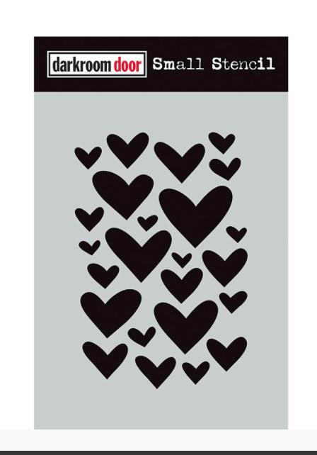 Arty Hearts Small Stencil