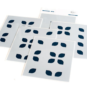 Overlapping Geo Leaf Stencil Set 181722