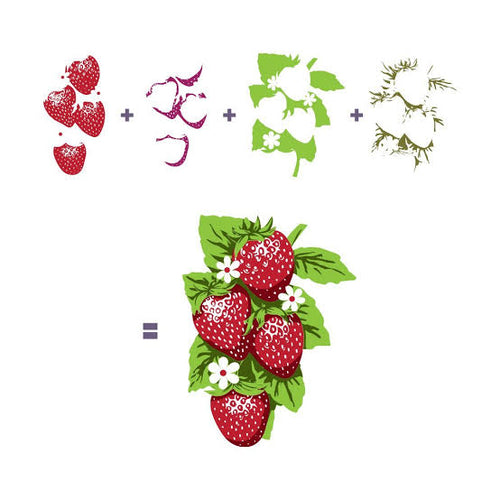 Colour Layering Strawberries