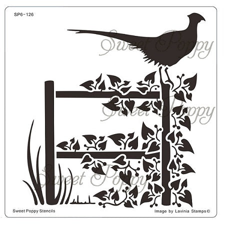 Pheasant Metal Stencil Sweet Poppy SP6-126